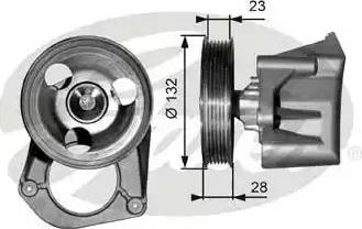 Gates T36085 - Polea inversión / guía, correa poli V parts5.com