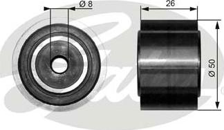 Gates T36191 - Направляющий ролик, поликлиновый ремень parts5.com