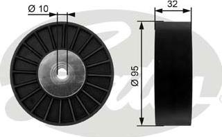 Gates T36135 - Направляющий ролик, поликлиновый ремень parts5.com