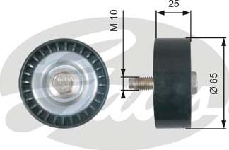 Gates T36322 - Направляющий ролик, поликлиновый ремень parts5.com