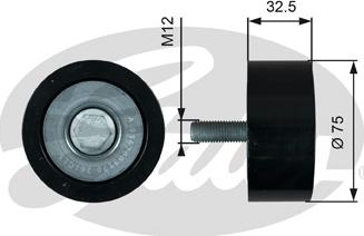 Gates T36741 - Направляющий ролик, поликлиновый ремень parts5.com