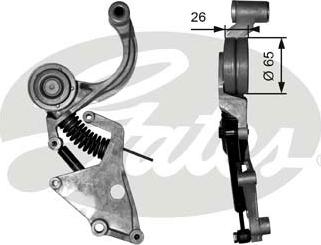 Gates T38404 - Натяжитель, поликлиновый ремень parts5.com