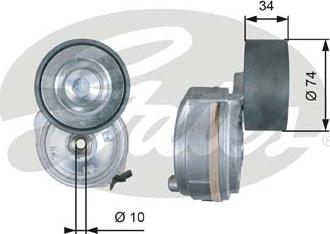 Gates T38638 - Натяжитель, поликлиновый ремень parts5.com