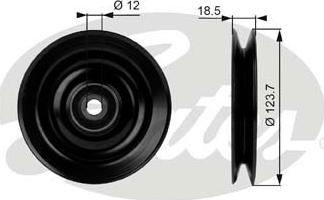 Gates T38040 - Направляющий ролик, клиновой ремень parts5.com