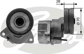 Gates T38154 - Натяжитель, поликлиновый ремень parts5.com