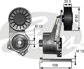 Gates T38264 - Натяжитель, поликлиновый ремень parts5.com