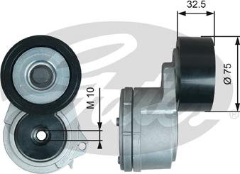 Gates T38724 - Натяжитель, поликлиновый ремень parts5.com