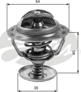 Gates TH06082G1 - Термостат, охлаждающая жидкость parts5.com