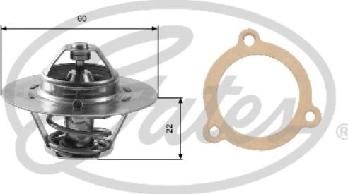 Gates TH12480G1 - Термостат, охлаждающая жидкость parts5.com