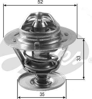 Gates TH12592G1 - Термостат, охлаждающая жидкость parts5.com