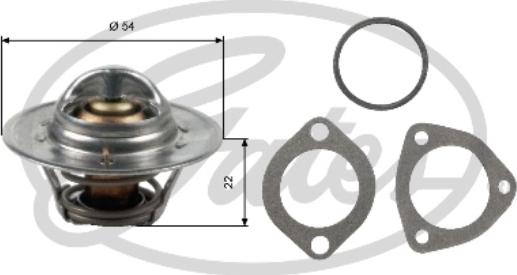 Gates TH12792G1 - Термостат, охлаждающая жидкость parts5.com