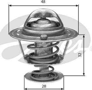 Gates TH32576G1 - Термостат, охлаждающая жидкость parts5.com