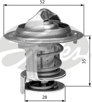 Gates TH29478G1 - Термостат, охлаждающая жидкость parts5.com