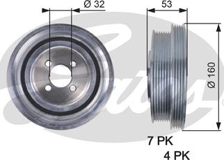 Gates TVD1079 - Шкив коленчатого вала parts5.com