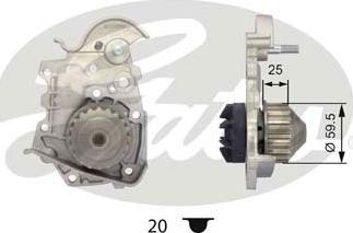 Gates WP0049 - Водяной насос parts5.com