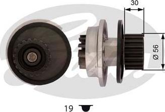 Gates WP0068 - Водяной насос parts5.com