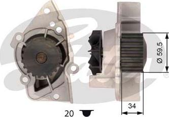 Gates WP0013 - Водяной насос parts5.com