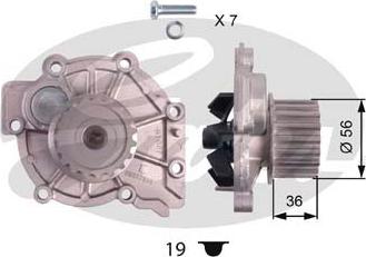 Gates WP0081 - Водяной насос parts5.com