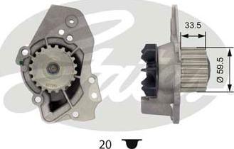 Gates WP0027 - Водяной насос parts5.com