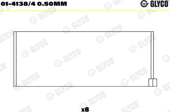 Glyco 01-4138/4 0.50mm - Big End Bearings parts5.com