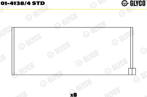 Glyco 01-4138/4 STD - Big End Bearings parts5.com