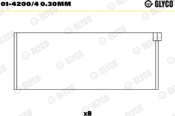 Glyco 01-4200/4 0.30mm - Шатунный подшипник parts5.com