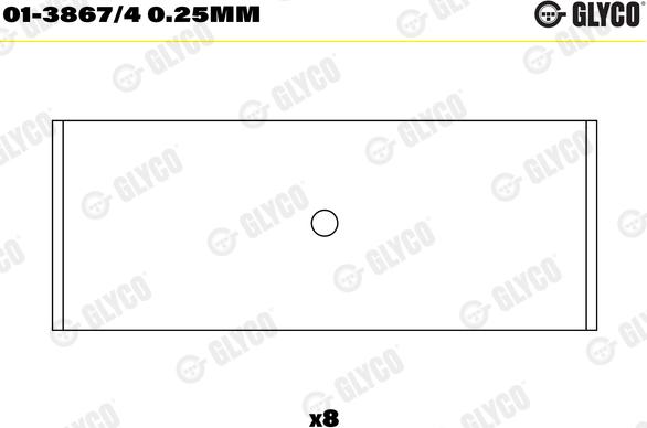 Glyco 01-3867/4 0.25mm - Шатунный подшипник parts5.com