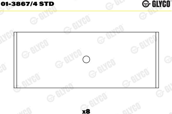 Glyco 01-3867/4 STD - Шатунный подшипник parts5.com