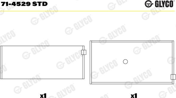 Glyco 71-4529 STD - Шатунный подшипник parts5.com