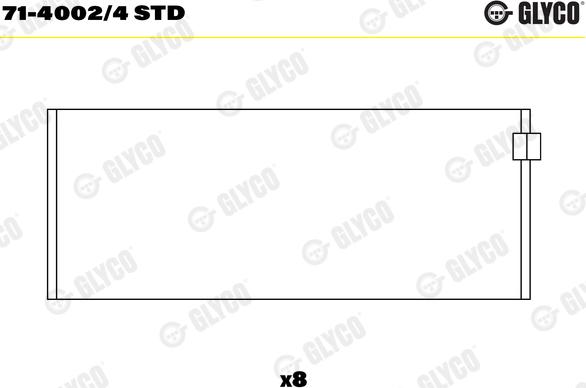 Glyco 71-4002/4 STD - Шатунный подшипник parts5.com