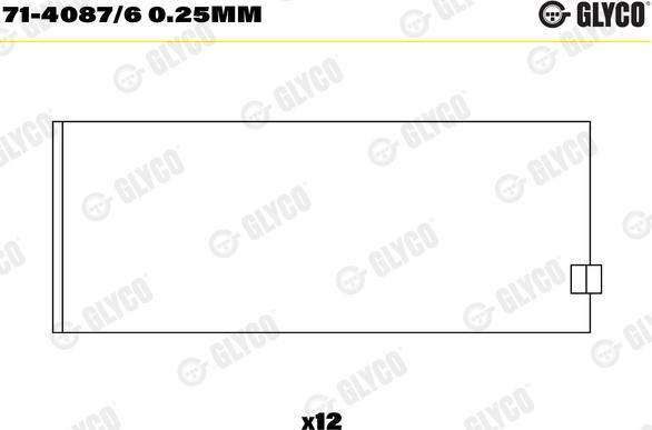 Glyco 71-4087/6 0.25mm - Шатунный подшипник parts5.com