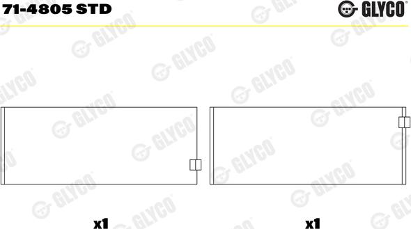 Glyco 71-4805 STD - Шатунный подшипник parts5.com