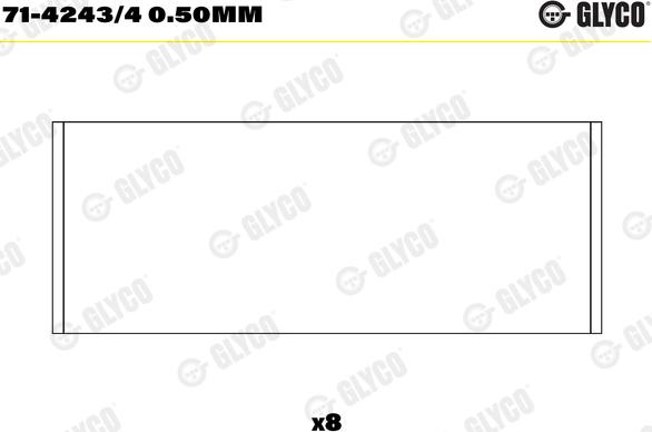 Glyco 71-4243/4 0.50mm - Шатунный подшипник parts5.com