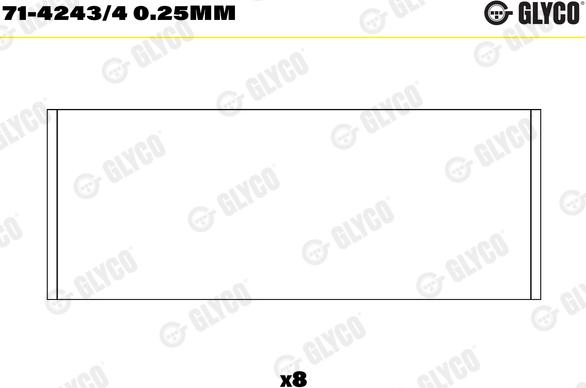 Glyco 71-4243/4 0.25mm - Шатунный подшипник parts5.com