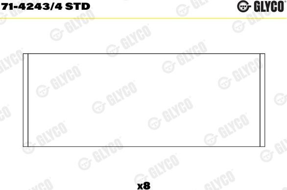 Glyco 71-4243/4 STD - Шатунный подшипник parts5.com