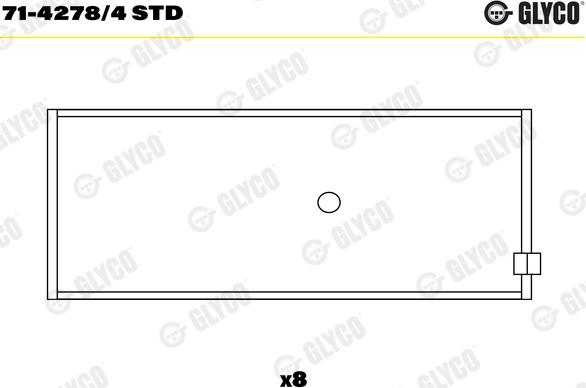 Glyco 71-4278/4 STD - Шатунный подшипник parts5.com