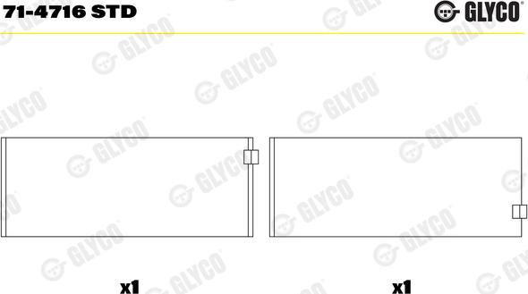 Glyco 71-4716 STD - Шатунный подшипник parts5.com