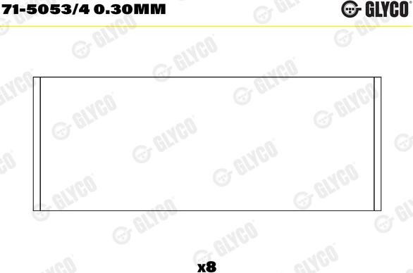 Glyco 71-5053/4 0.30mm - Шатунный подшипник parts5.com