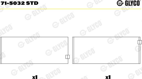 Glyco 71-5032 STD - Шатунный подшипник parts5.com