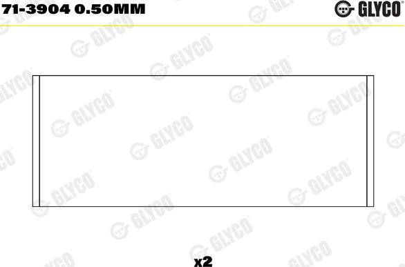 Glyco 71-3904 0.50mm - Шатунный подшипник parts5.com