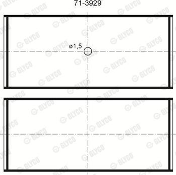 Glyco 71-3929/4 STD - Шатунный подшипник parts5.com