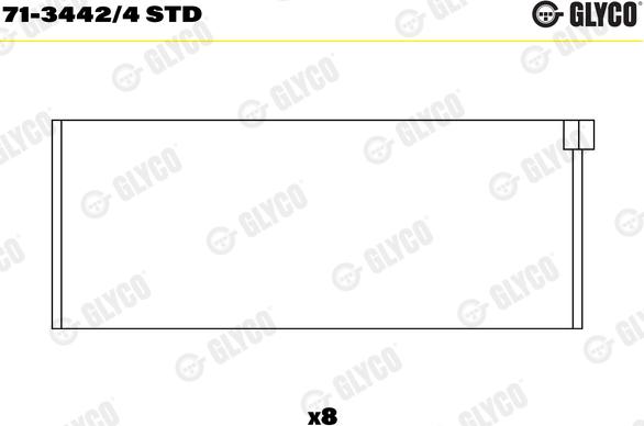 Glyco 71-3442/4 STD - Шатунный подшипник parts5.com