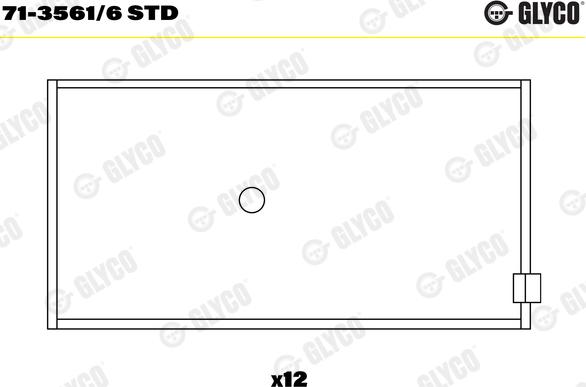 Glyco 71-3561/6 STD - Шатунный подшипник parts5.com