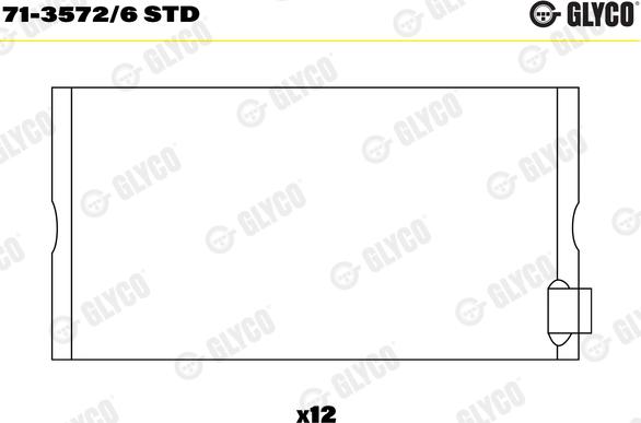 Glyco 71-3572/6 STD - Шатунный подшипник parts5.com