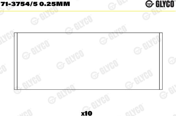 Glyco 71-3754/5 0.25mm - Шатунный подшипник parts5.com