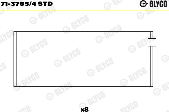 Glyco 71-3765/4 STD - Шатунный подшипник parts5.com