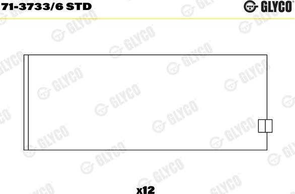 Glyco 71-3733/6 STD - Шатунный подшипник parts5.com