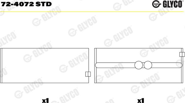 Glyco 72-4072 STD - Подшипник коленвала parts5.com