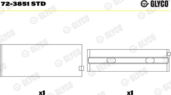 Glyco 72-3851 STD - Подшипник коленвала parts5.com