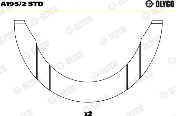 Glyco A195/2 STD - Упорная шайба, коленчатый вал parts5.com